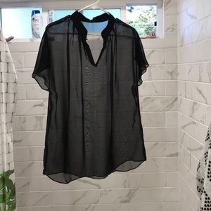 Spiral Girl black sheer top